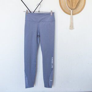 Nike x Orangetheory OTF // Lilac Purple Dri-Fit Leggings - Mesh Calf Design